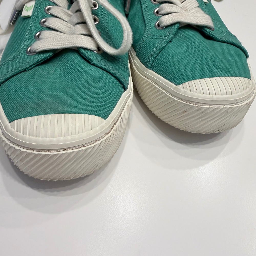 Cariuma OCA Low Green Canvas Sneakers Mens 8 Womens 9.5 Low Top Shoes 100103E01M - Picture 3 of 8